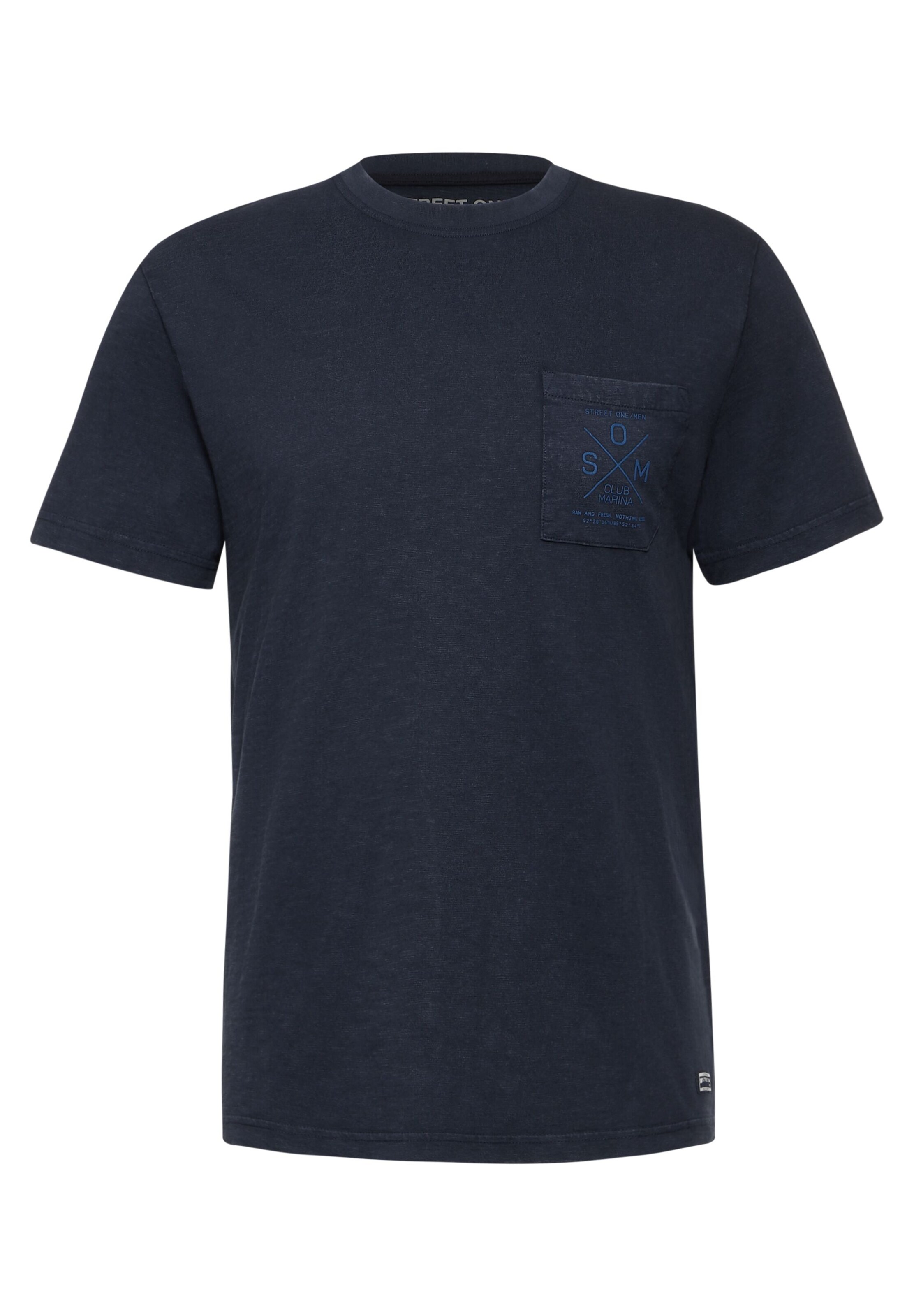 Street One MEN Shirt 'Slub' in Blue: front