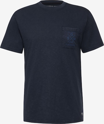 Street One MEN Shirt 'Slub' in Blue: front