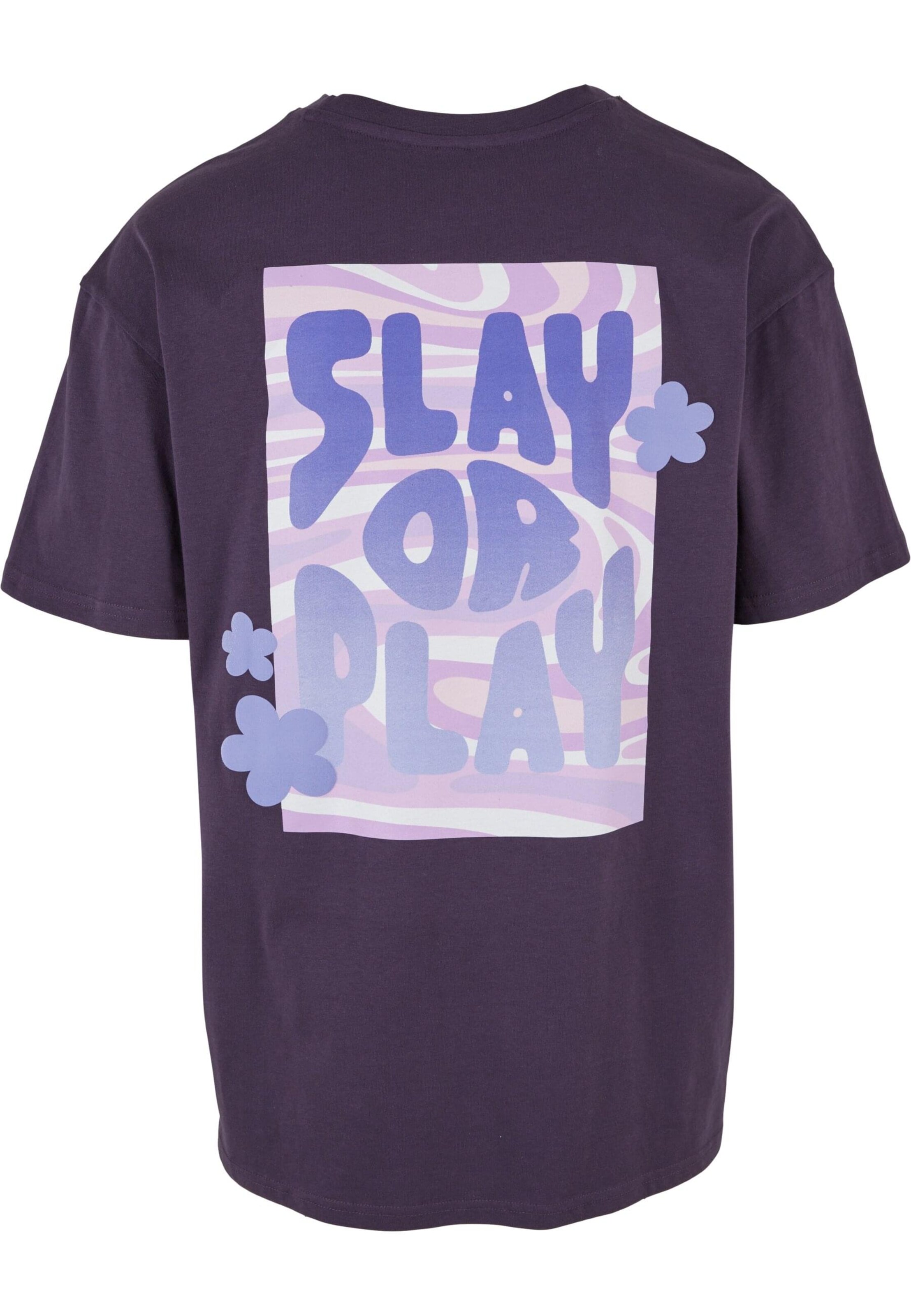 Maglietta 'Slay or Play' di Lost Youth in lilla: frontale