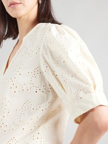 Esmé Studios Bluse 'Leo' (GOTS) in Beige