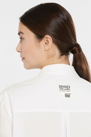 SENSES.THE LABEL Hemdbluse Oversized aus Popeline in Weiß