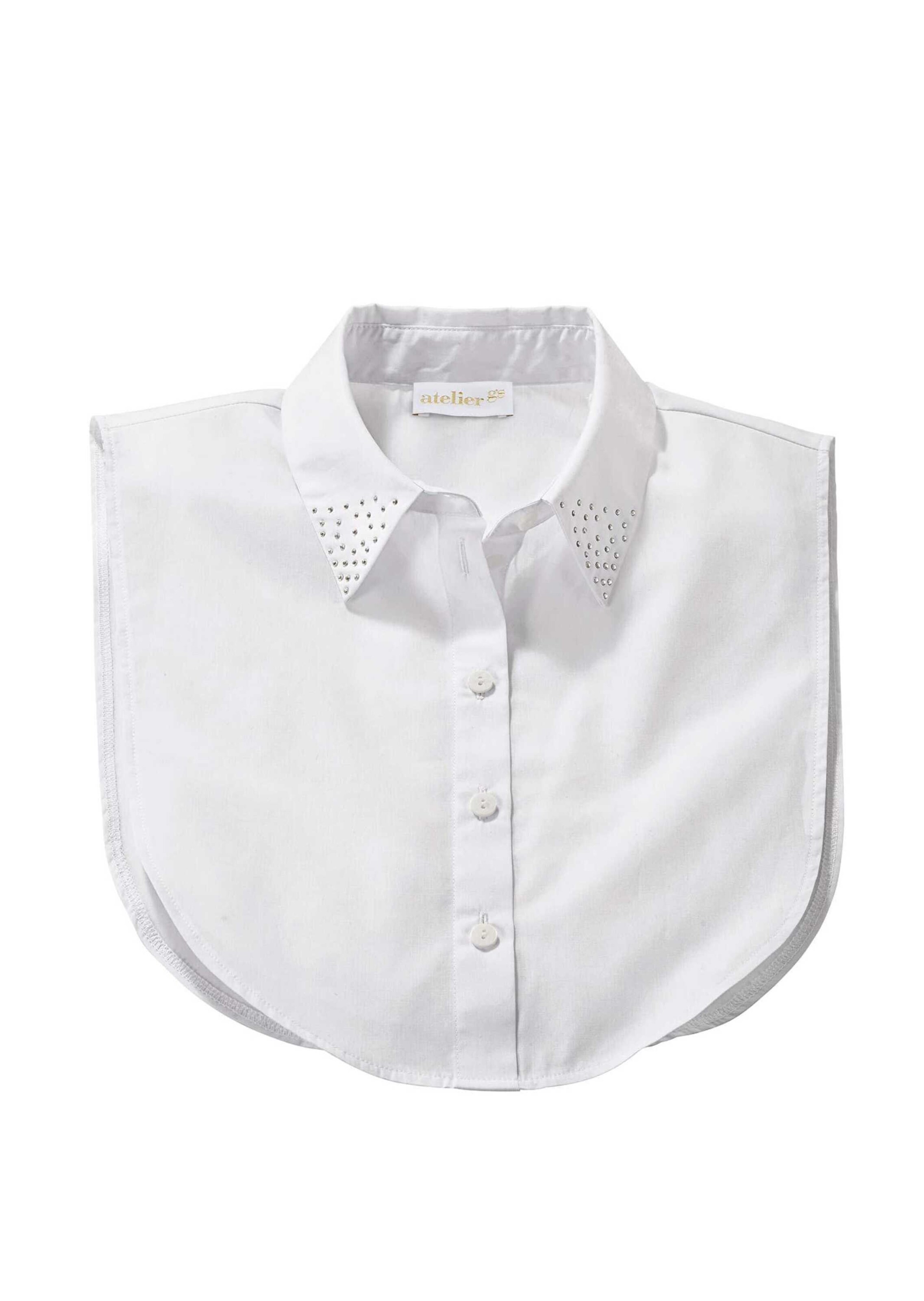 Goldner Bluse in Weiß: Vorderseite