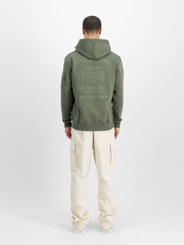Felpa 'Air Force' di ALPHA INDUSTRIES in verde