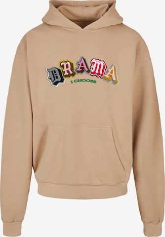 MT Upscale Sweatshirt 'Drama I Choose' in Beige: front