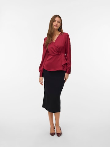 Chemisier 'VMLea' VERO MODA en rouge