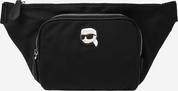 Karl Lagerfeld حقيبة بحزام بلون أسود: الأمام