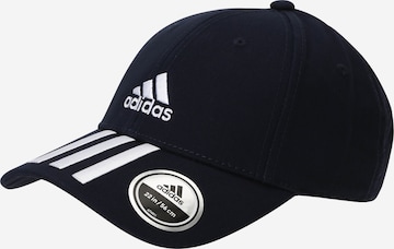 ADIDAS SPORTSWEAR Спортна шапка 'Baseball 3-Stripes ' в синьо: отпред