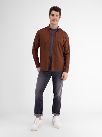 LERROS Regular fit Button Up Shirt in Brown