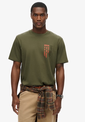 T-Shirt Superdry en vert : devant