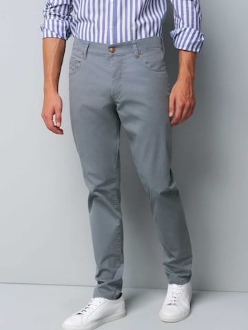 MEYER Slimfit Hose  'M5' in Grau: predná strana