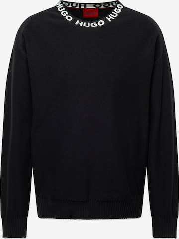 HUGO Sweter 'Smarlo' w kolorze czarny: przód