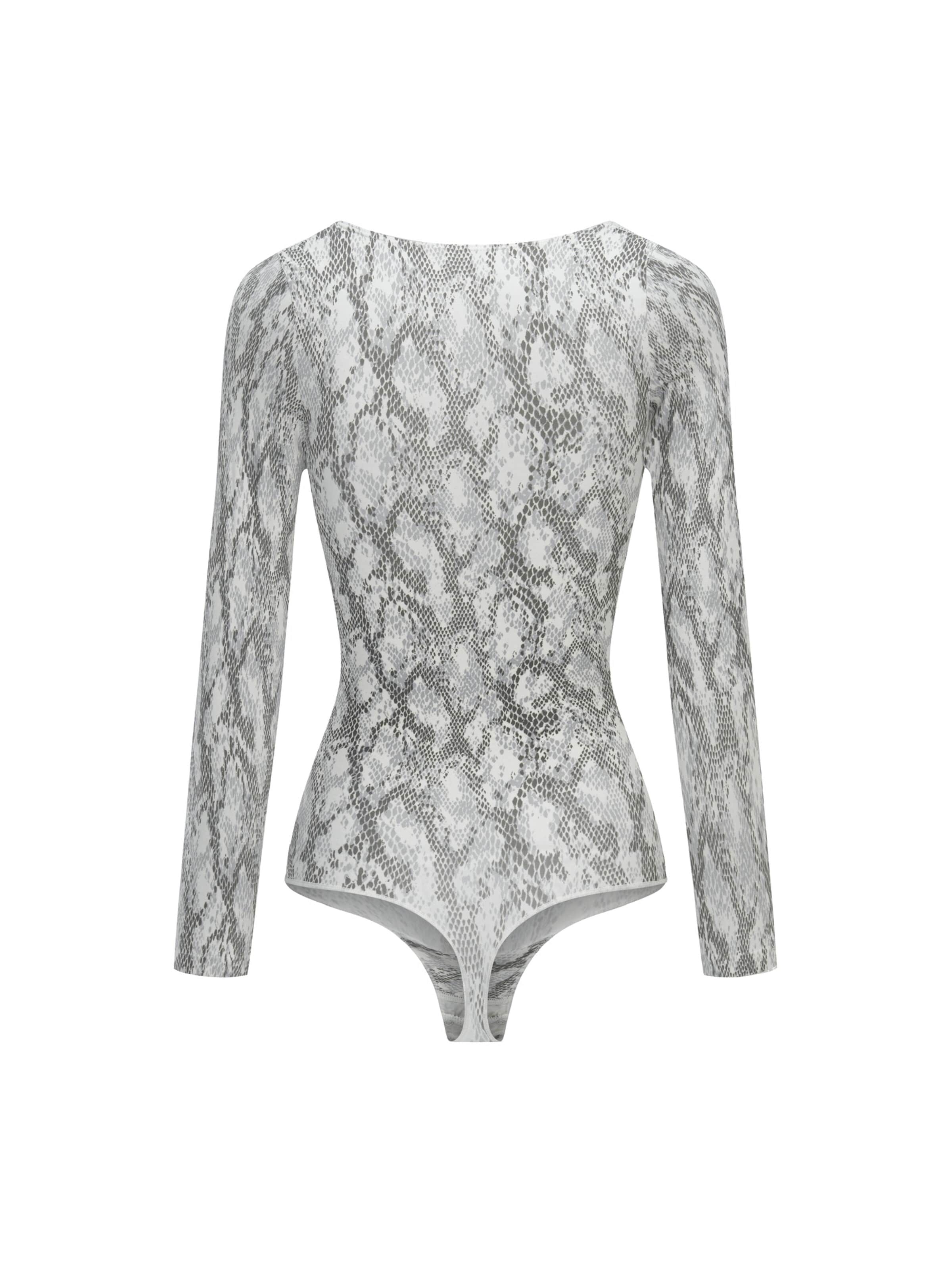 Body modelant 'Bodysuit Sculpting Shapewear Longsleeve mit String' cfab (formerly creamy fabrics) en blanc