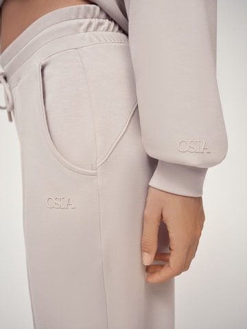Osia Wide Leg Bukser i beige
