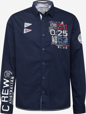 CAMP DAVID Regular fit Overhemd in Blauw: voorkant