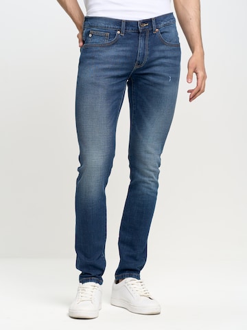 BIG STAR Skinny Jeans 'Owen' in Blauw: voorkant