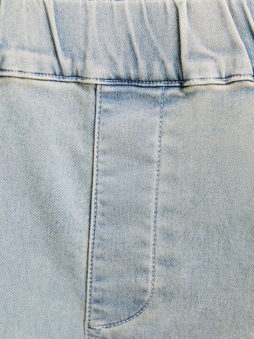 Bershka Široke hlačnice Kargo kavbojke | modra barva