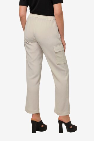 Ulla Popken Wide leg Cargo Pants in Beige