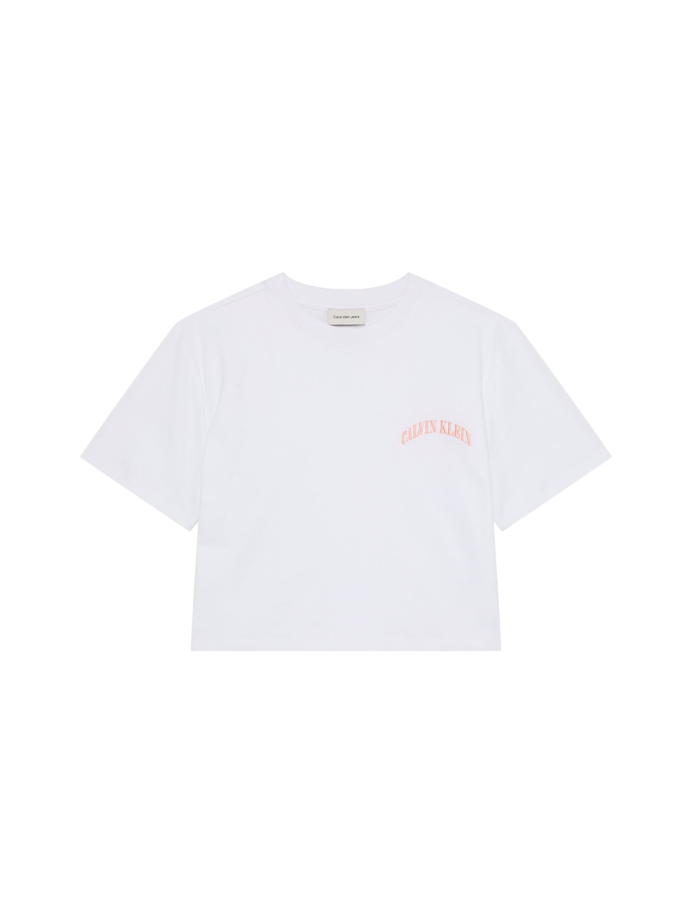 T-shirt 'Boxy' Calvin Klein Jeans en blanc : devant