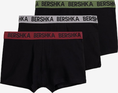 Bershka Boxers en pomme / rouge foncé / noir / blanc, Vue avec produit