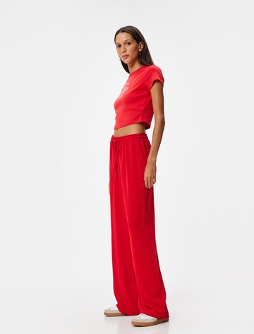 Koton Wide Leg Hose in Rot