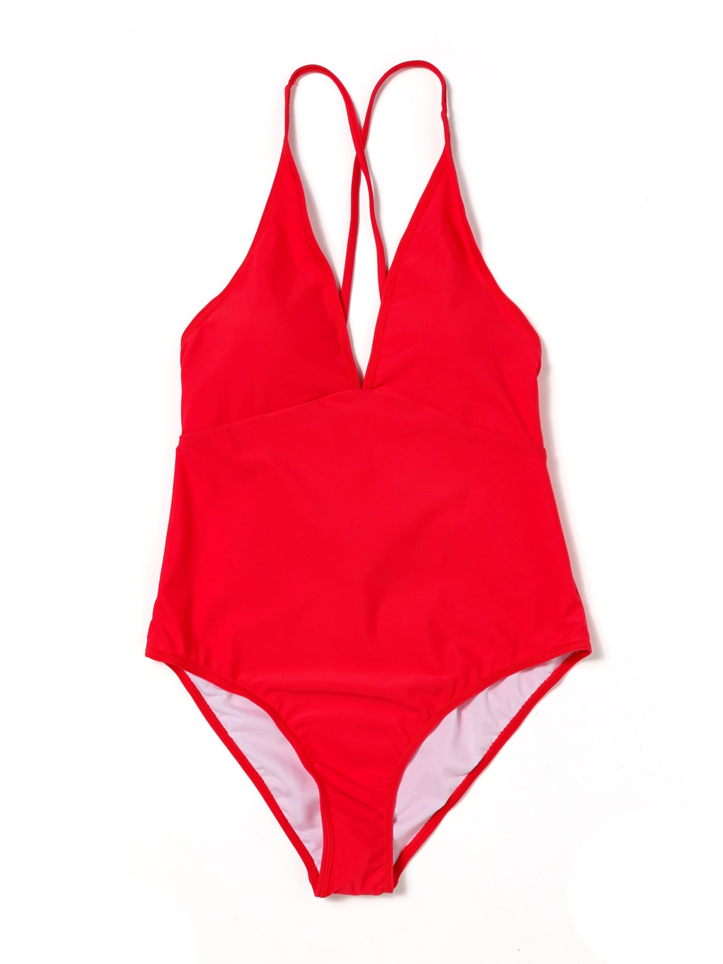 BONVERANO Classic Swimsuit in Red: front