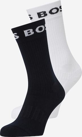 BOSS Black Socks in Blue: front