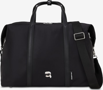 juoda Karl Lagerfeld „Weekender“ krepšys 'Ikon': priekis