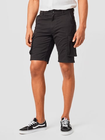 Only & Sons Regular Cargo Pants 'Cam Stage' in Black: front