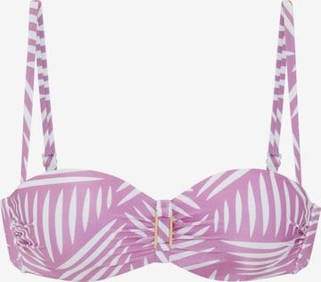 LASCANA Bandeau Bikinitoppi värissä lila: etupuoli