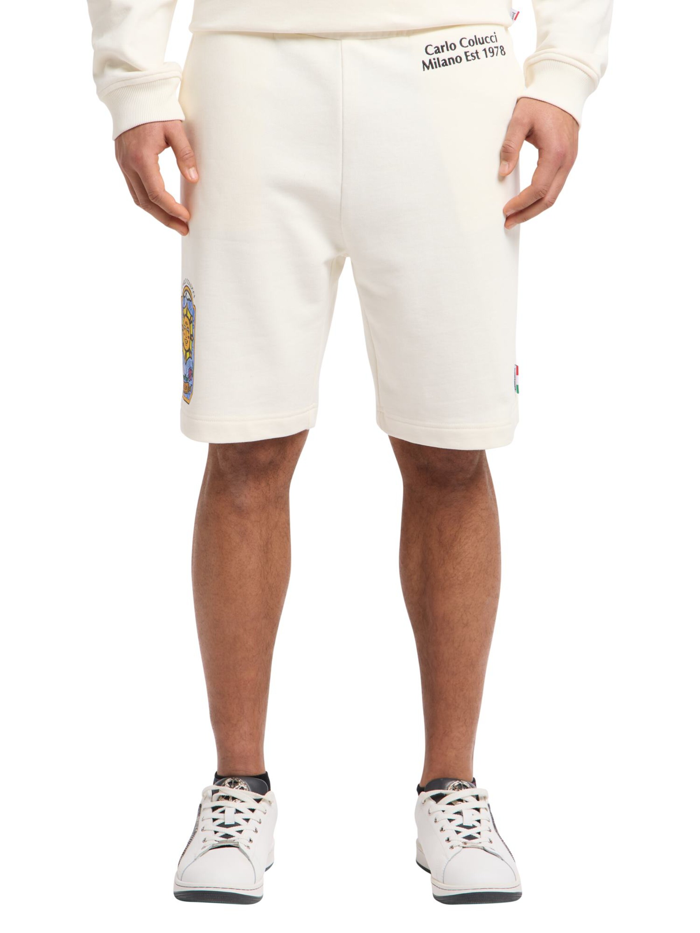 Carlo Colucci Regular Broek 'Eickhorn' in Wit: voorkant