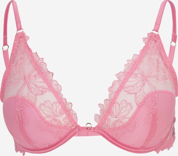 Women' Secret Triangle Bra in Pink: front