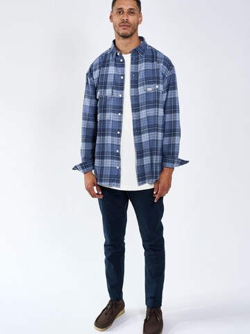 Legends Regular fit Overhemd 'Russel Flannel Check 04' in Blauw