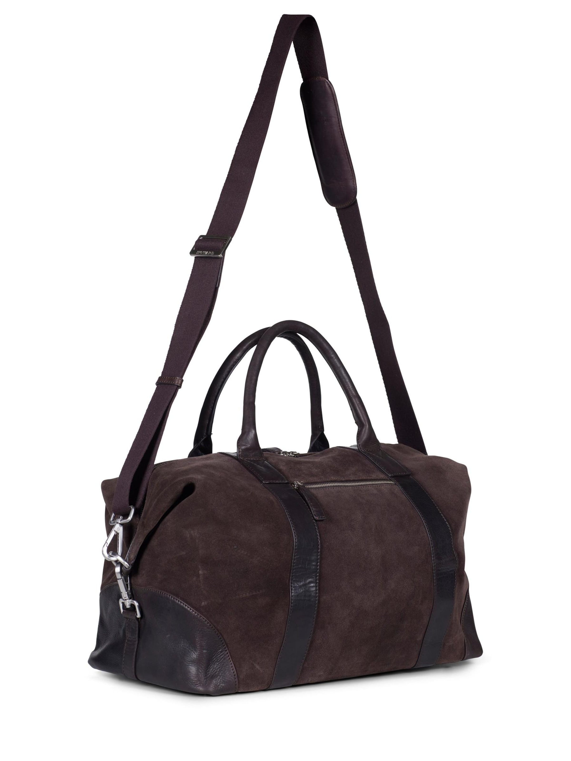Borsa weekend 'Weekend Bag Steven Suede Chocolate Brown' di Howard London in marrone
