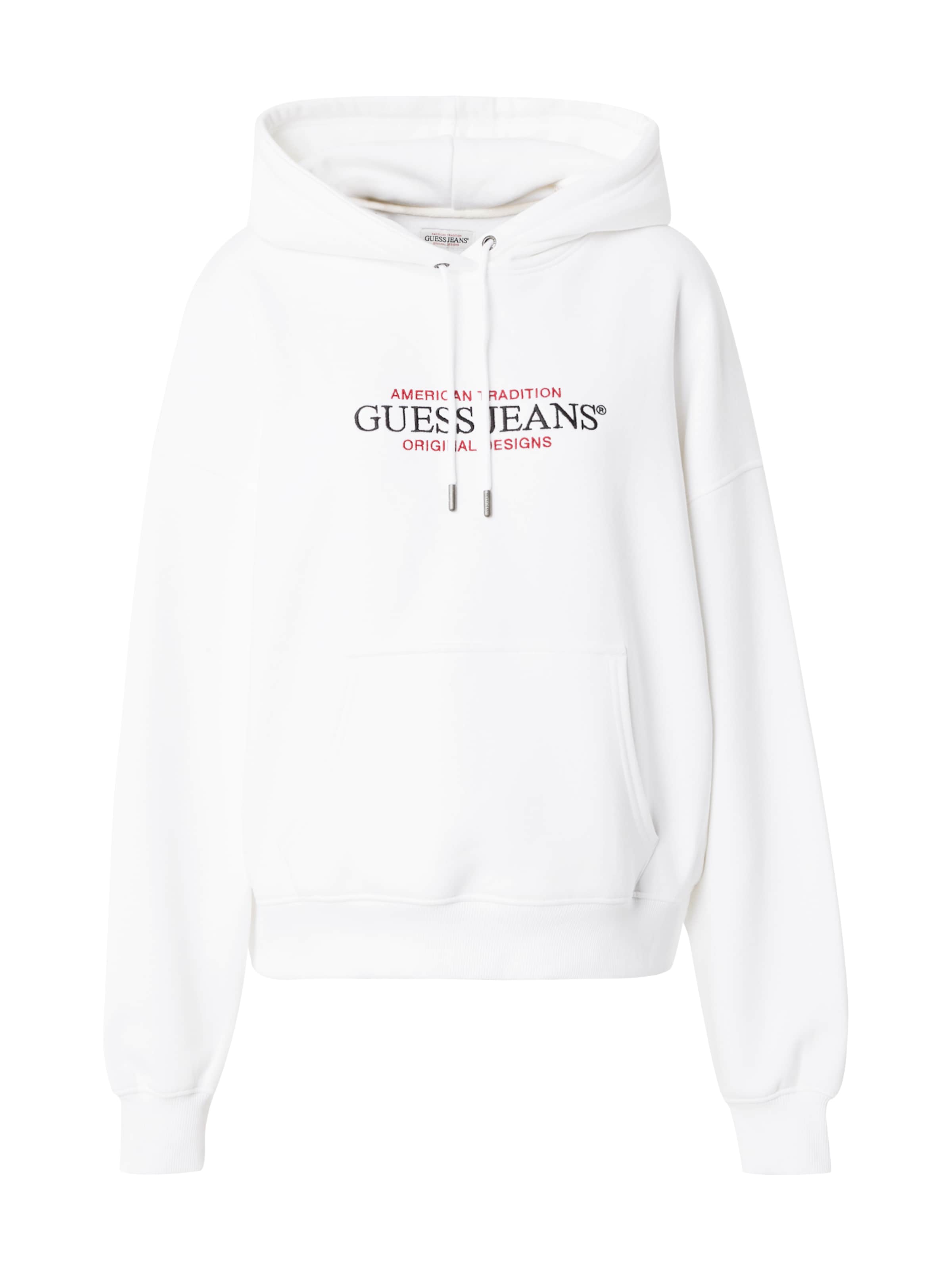 GUESS JEANS Sweatshirt 'American Tradition' in White: front