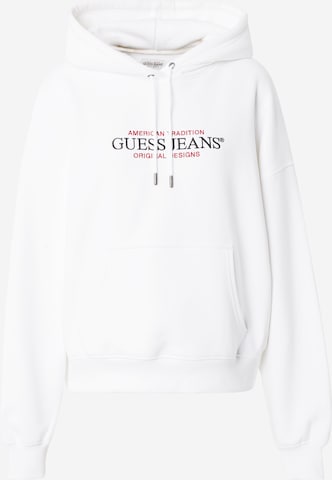 GUESS JEANS Sweatshirt 'American Tradition' in Weiß: Vorderseite