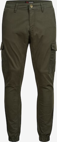 Pantalon cargo Alessandro Salvarini en vert : devant