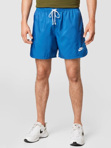 Nike Sportswear - Regular Calças em azul: frente