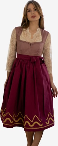 INNA.Trachten Dirndl 'Poudre' in Rot: Vorderseite