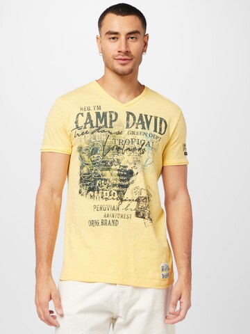 CAMP DAVID T-Shirt in Gelb: predná strana