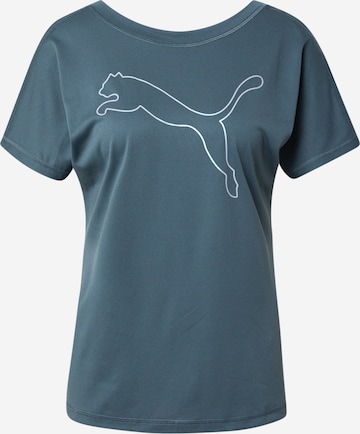 PUMATehnička sportska majica 'Train Fav Cat' - siva boja: prednji dio