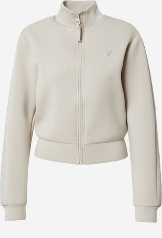 GUESS Athletic Zip-Up Hoodie 'NEW ALLIE' in Grey: front