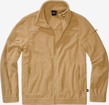 Brandit Fleecejacke 'Combat' in Beige: Vorderseite