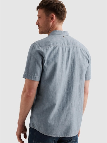 PME Legend - Ajuste regular Camisa 'Shirt in cotton/linen with short sleeves' en azul