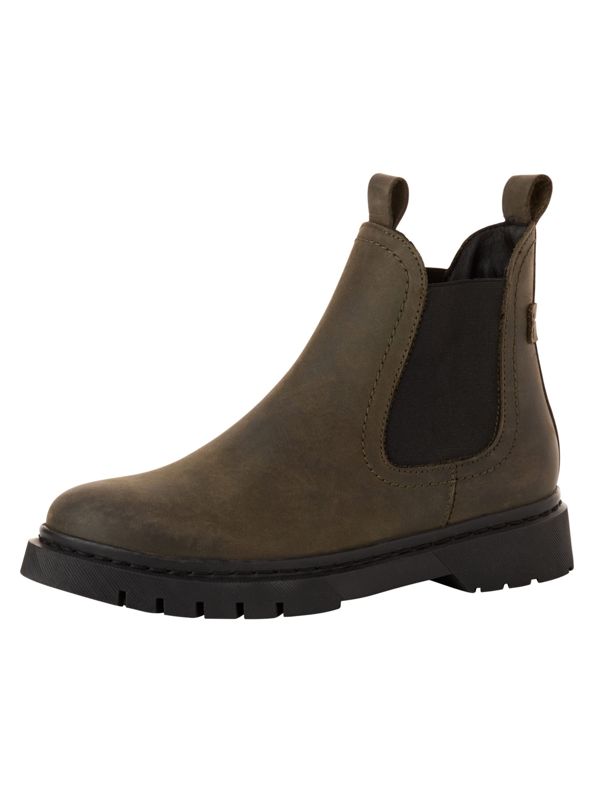 Tamaris Chelsea Boots in Green: front