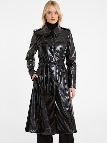 Ana Alcazar Mantel ' Acala ' in Schwarz: Vorderseite