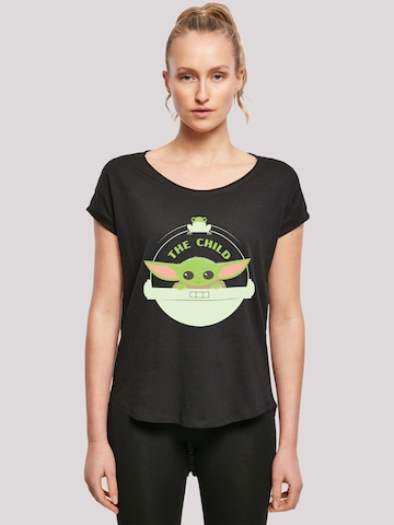 F4NT4STIC Shirt 'Star Wars The Mandalorian Baby Yoda The Child Frosch' in Black: front