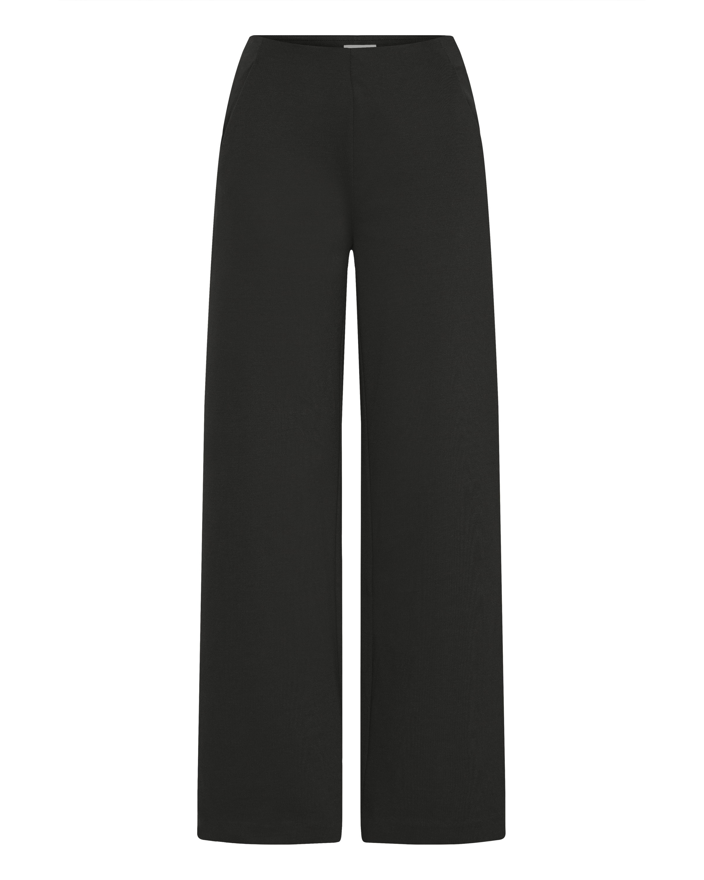 Wide Leg Pantalon 'IHKate' ICHI en noir : devant