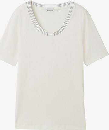 T-shirt TOM TAILOR en blanc : devant