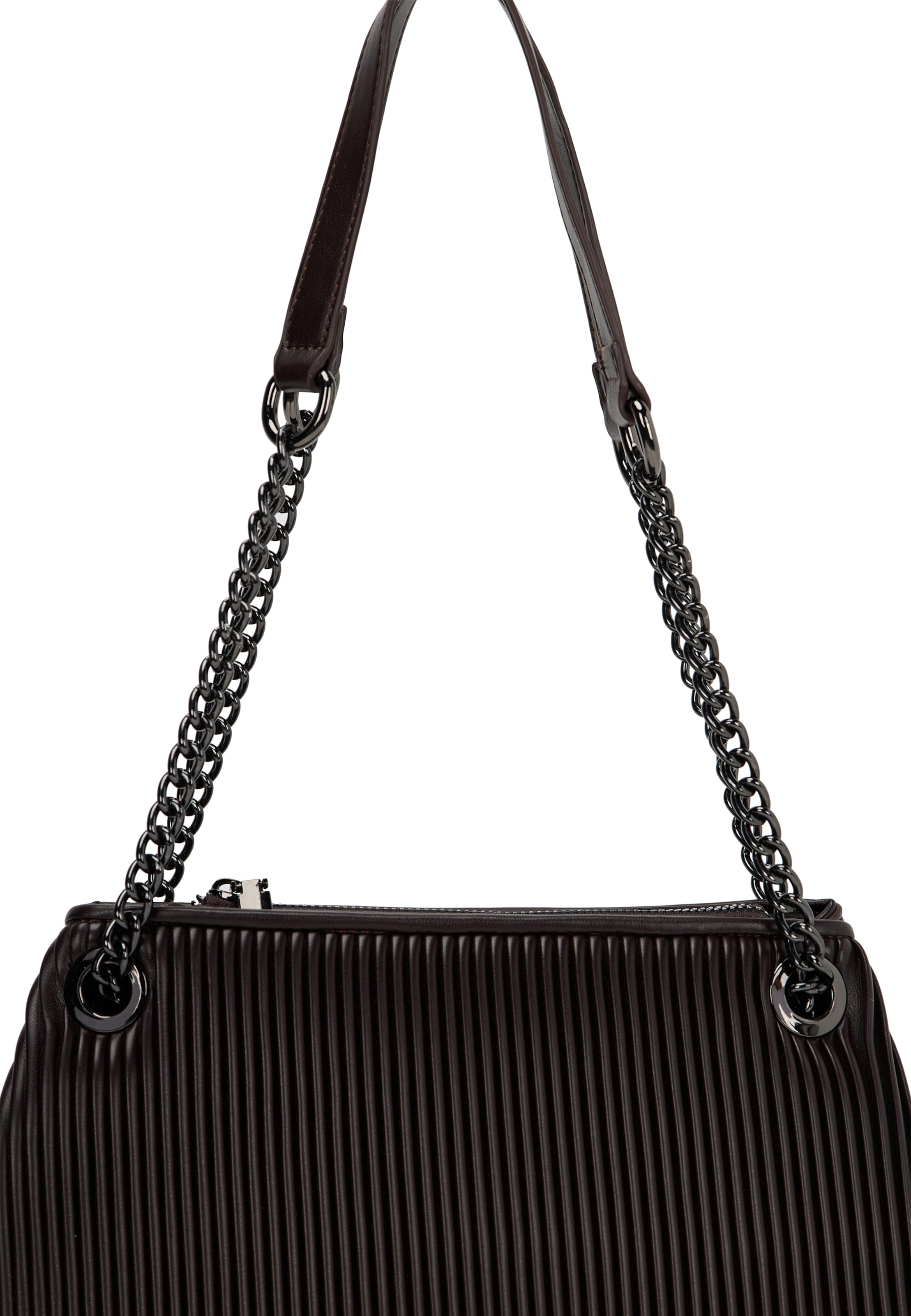 Borsa a spalla di faina in marrone