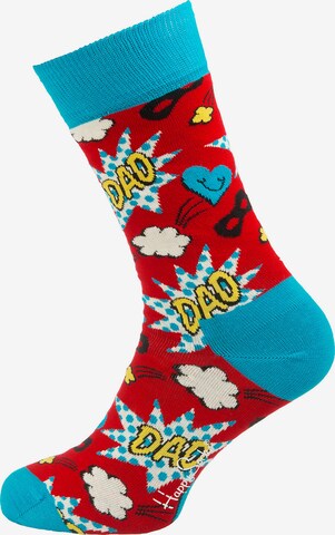 Happy Socks - Meias 'Father's Day' em azul